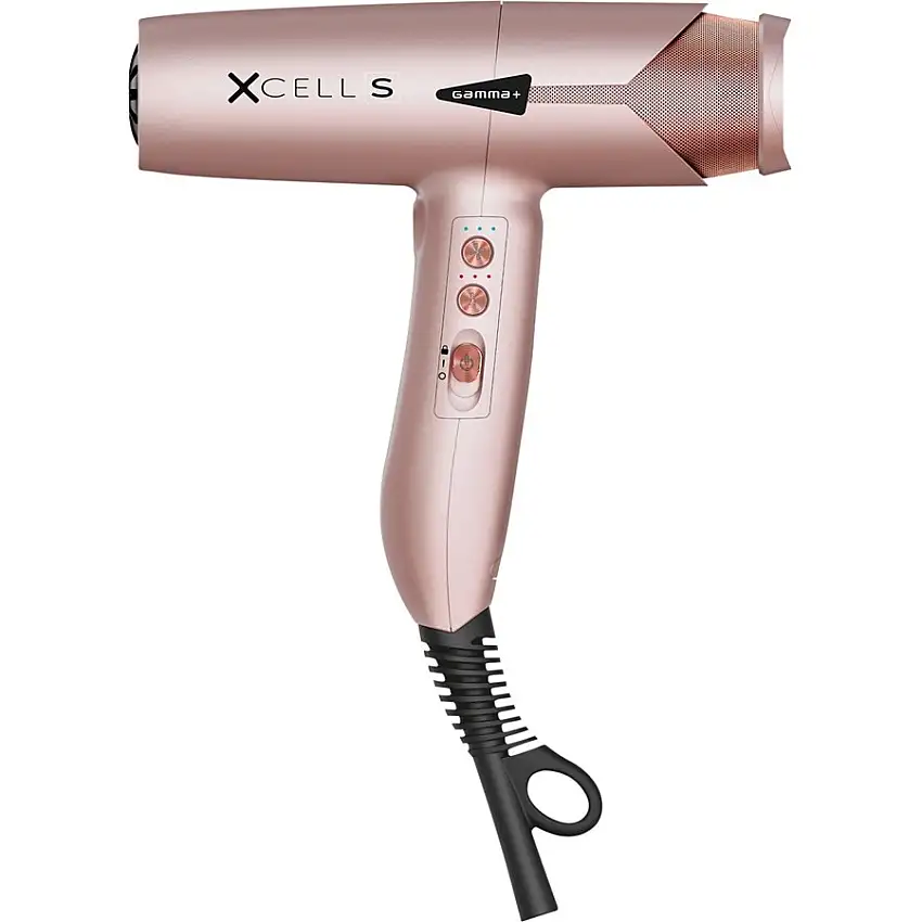 GAMMA+ Asciugacapelli XCELL S Matt Gold Rose - Ultraleggero con motore digitale e tecnologia ionica