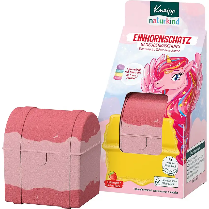 Kneipp Bagnetti bambini Sorpresa da bagno del tesoro dell'unicorno Natura bambino