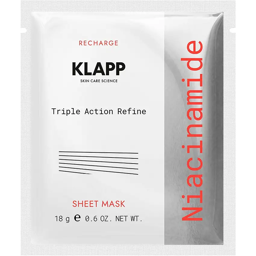 KLAPP Niacinamide Triple Action Refine Sheet Mask