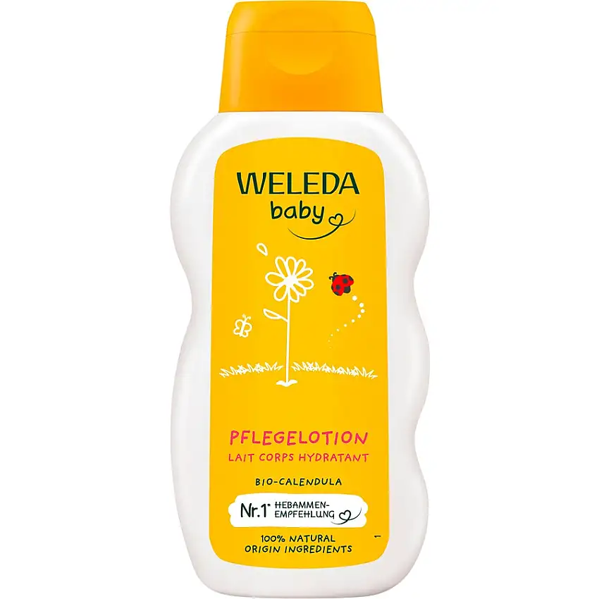 WELEDA Neonati e bambini Latte di cura alla calendula Lozione per il corpo ricca e idratante per la pelle del bambino
