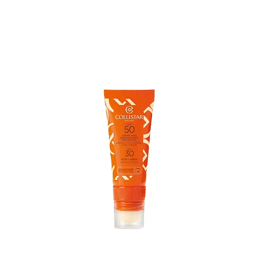 Crema Viso Abbronzante Protettiva SPF50 + Stick Labbra SPF30