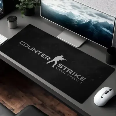Strike Global Offensive Large Polyester Mouse Pad , base antiscivolo, tappetino da scrivania resistente