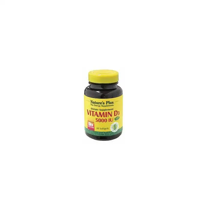 Nature's Plus Vitamina D3 5000 UI Integratore 60 Capsule