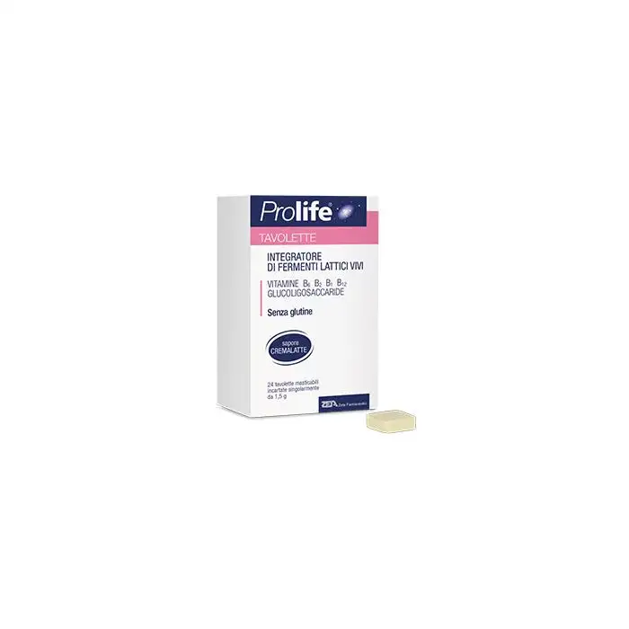 Prolife Tavolette Integratore Di Fermenti Lattici Vivi Bambini 24 Tavolette Masticabili