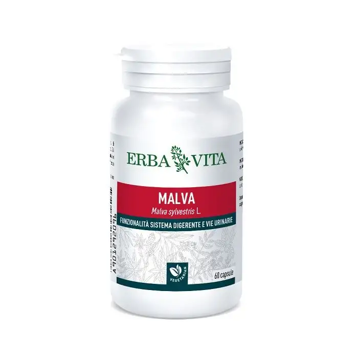 Erba Vita Malva Integratore Sistema Digerente E Vie Urinarie 60 Capsule