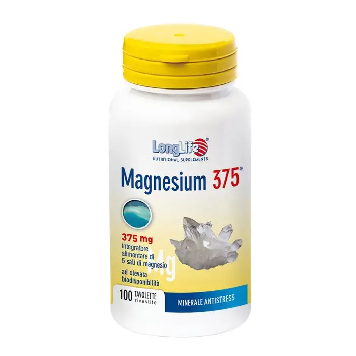Longlife Magnesium 375 Integratore Magnesio 100 Tavolette