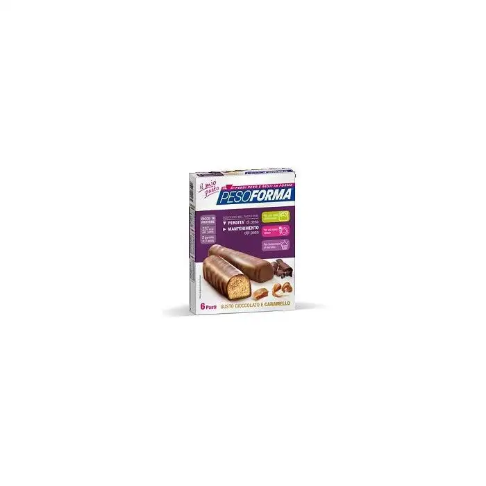 Pesoforma Barrette Cioccolato Caramello 12 Pezzi
