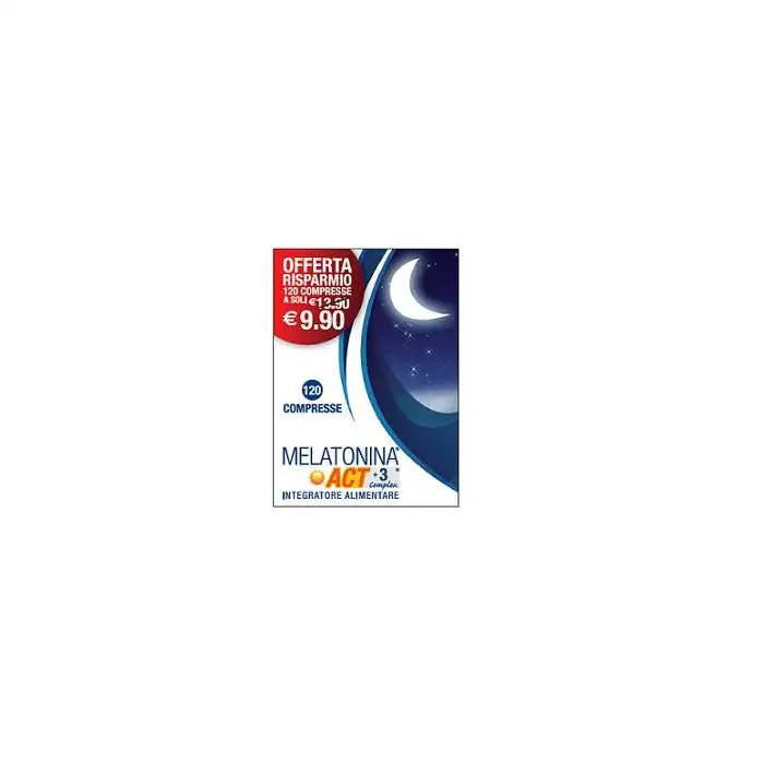 Melatonina Act 1mg +3 Complex Integratore per il Sonno 120 compresse