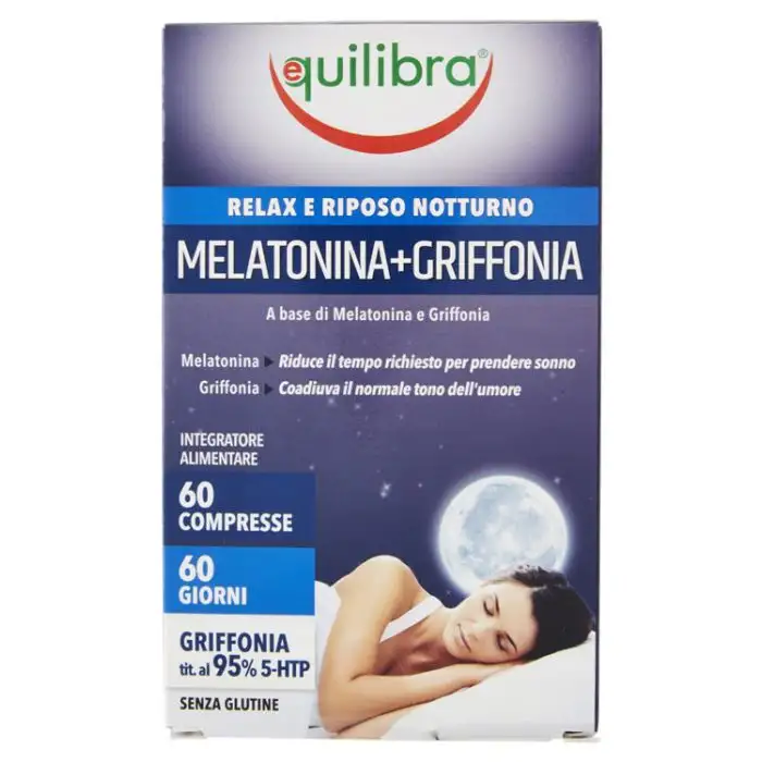 Equilibra Melatonina + Griffonia Integratore Rilassante 60 Compresse