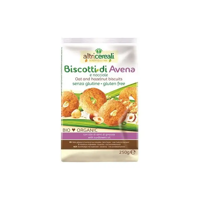 AltriCereali Biscotti Di Avena E Nocciole Senza Glutine 250g