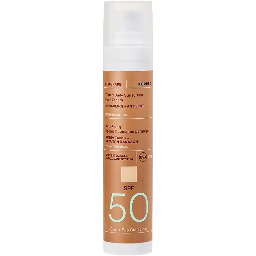 Korres Cura del sole Crema solare SPF 50 colorata RED GRAPE