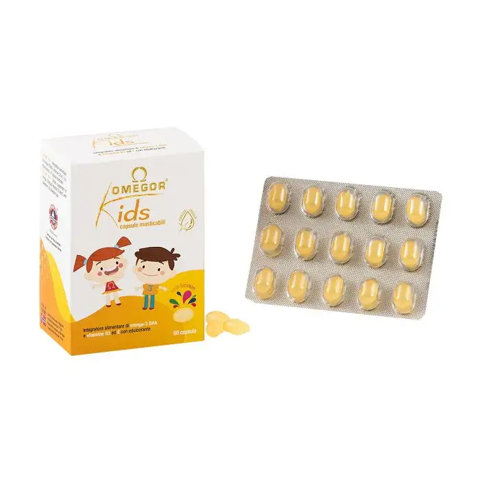 Omegor Kids Tutti Frutti Integratore Alimentare 60 Capsule Masticabili