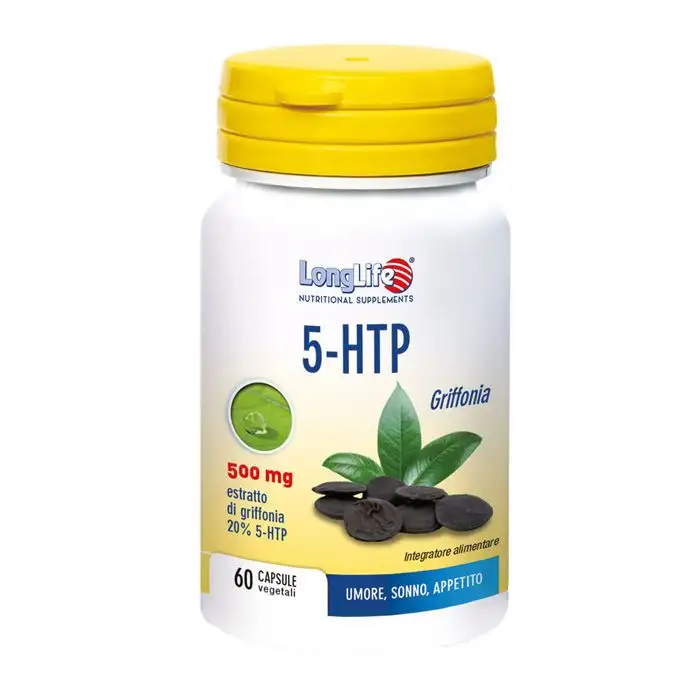 Longlife 5-HTP Integratore per Ansia e Stress 60 Capsule