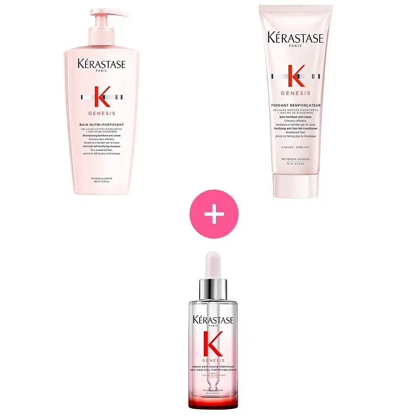 Kérastase Genesis Kérastase Genesis Bain Nutri-Fortifiant 250 ml + Fondant Renforçateur 200 ml + Sérum Anti-Chute Fortifiant 90 ml