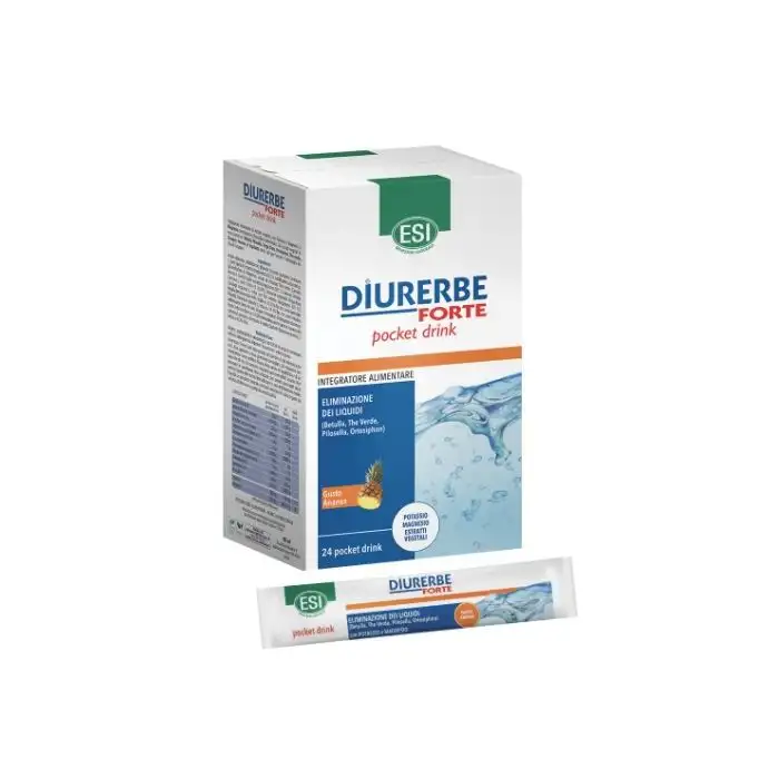 ESI Diurerbe Forte Integratore Diuretico Ananas 24 Pocket Drink