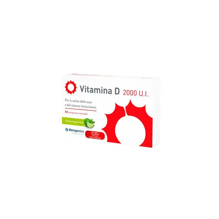 Vitamina D 2000 U.I. Integratore Vitaminico 84 Compresse Masticabili