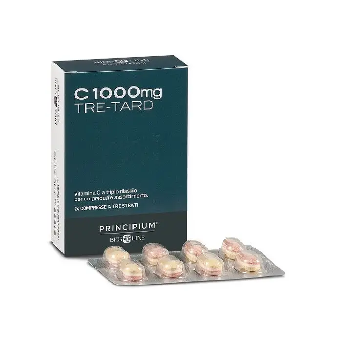Principium C 1000 mg TRE-TARD Integratore Sistema Immunitario 24 Compresse