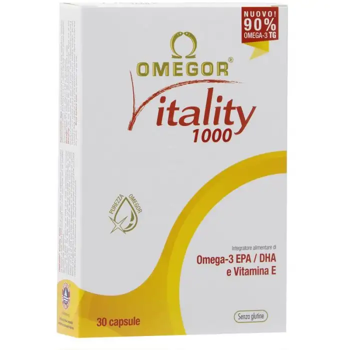 Omegor Vitality 1000 Integratore Omega3 EPA DHA 30 Capsule Molli
