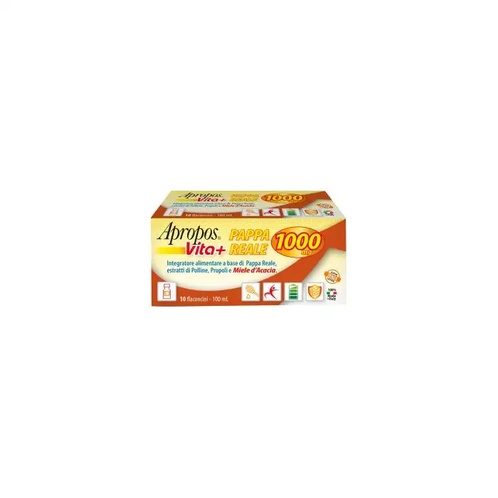 Apropos Vita+ Pappa Reale Integratore Alimentare Senza Glutine E Senza Lattosio 500mg 10 Flaconcini