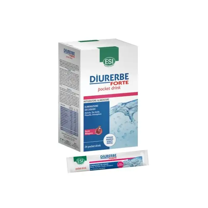 ESI Diurerbe Forte Integratore Magnesio 24 Drink Poket Melograno