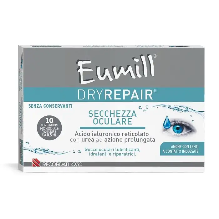 Eumill DryRepair Gocce Oculari Contro la Secchezza Oculare 10 Contenitori monodose