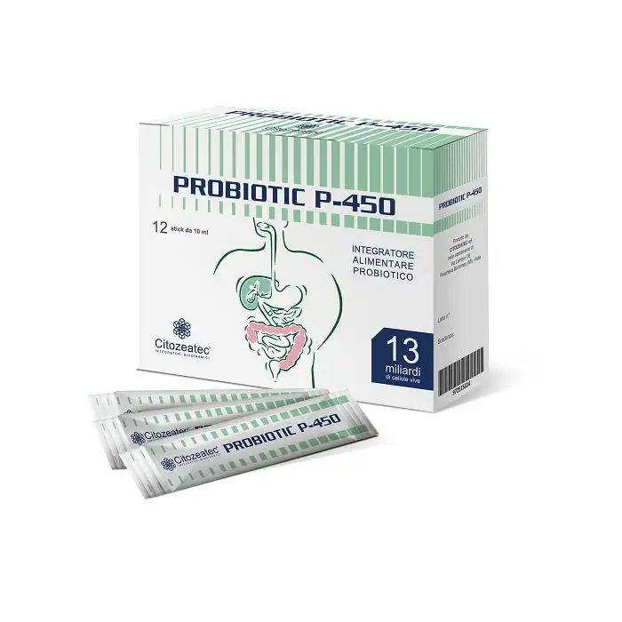 Probiotic P-450 Integratore Probiotico 12 Stick Monodose da 10 ml