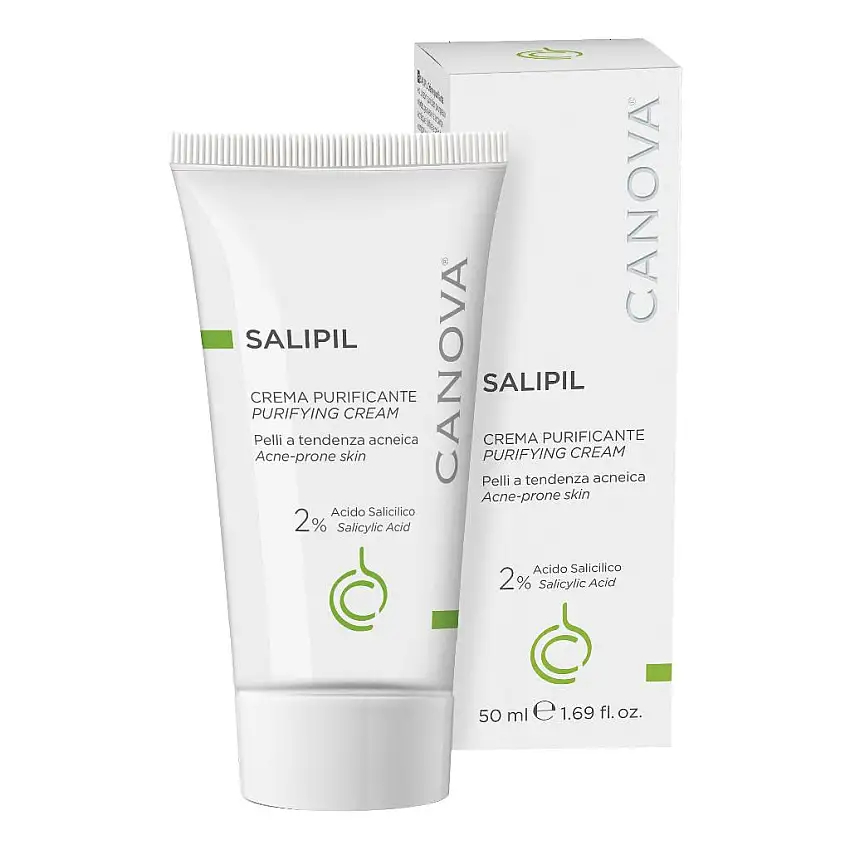 Canova Salipil Crema Purificante Viso per Pelle Acneica, 50ml