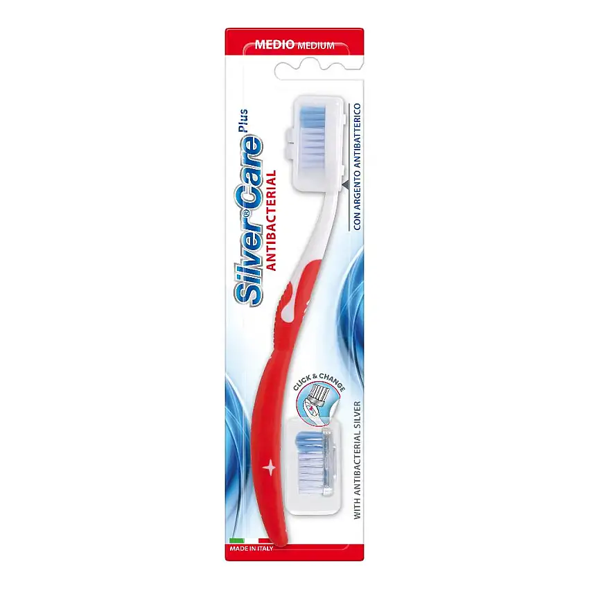 SILVERCARE PLUS SPAZZOLINO MEDIO + RICAMBIO