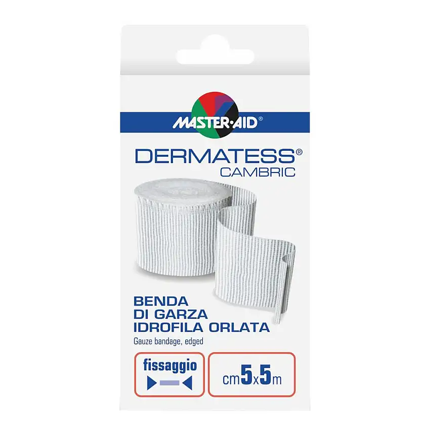 BENDA ORLATA DI GARZA IDROFILA DERMATESS CAMBRIC 5X5