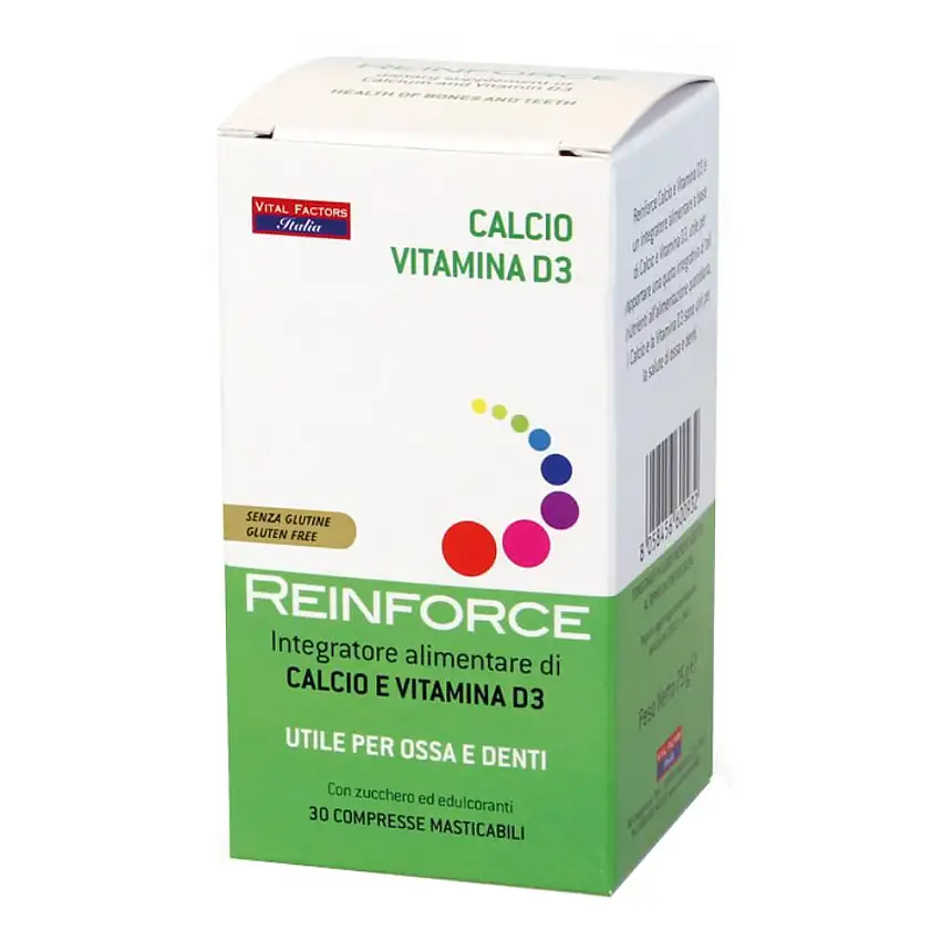 REINFORCE CALCIO + VITAMINA D3 30 COMPRESSE MASTICABILI
