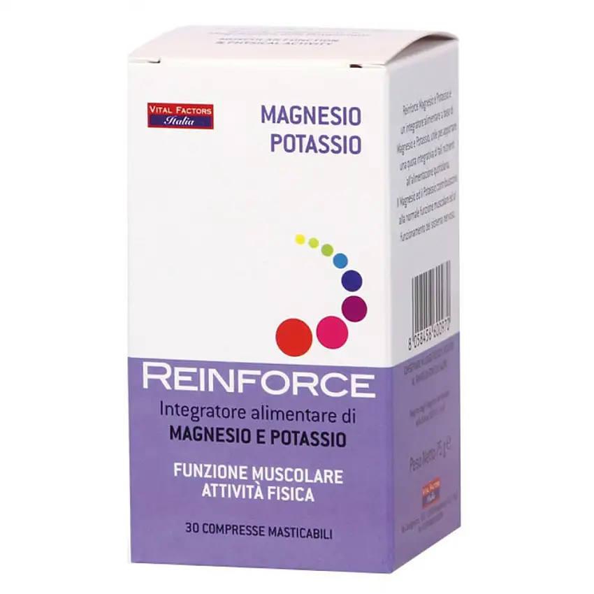 REINFORCE MAGNESIO + POTASSIO 30 COMPRESSE MASTICABILI