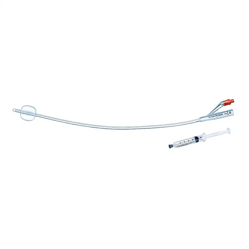 CATETERE FOLEY IN SILICONE PER ADULTI BRILLANT PLUS 2 VIE SENZA SCANALATURE CH22 LUNGHEZZA 41 CM PALLONCINO 10 ML PUNTA CILINDRICA 2 FORI 1 PEZZO