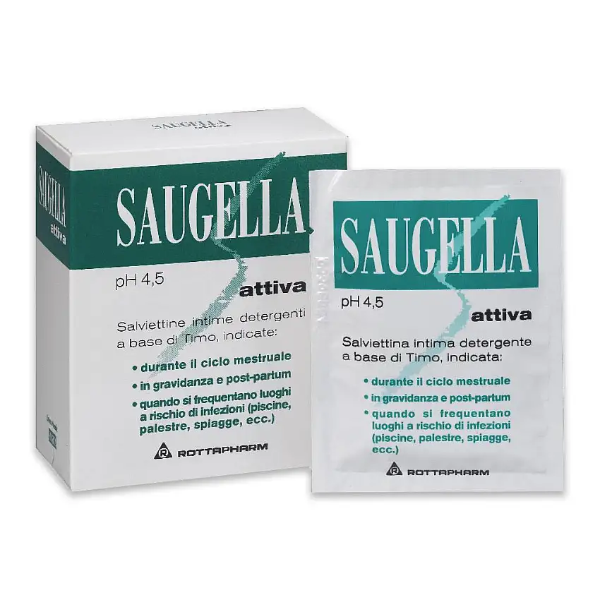 SAUGELLA ATTIVA SALVIETTINE DETERGENTI 10 BUSTINE