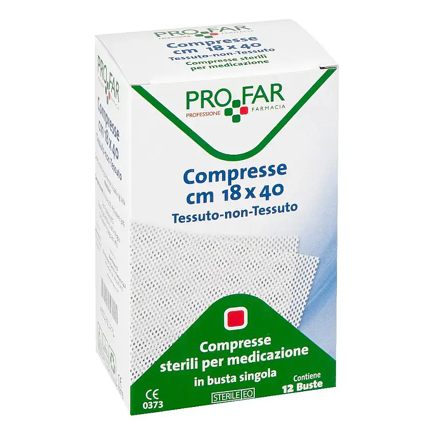 GARZA COMPRESSA TESSUTO NON TESSUTO 18X40 CM 12 PEZZI PROFAR