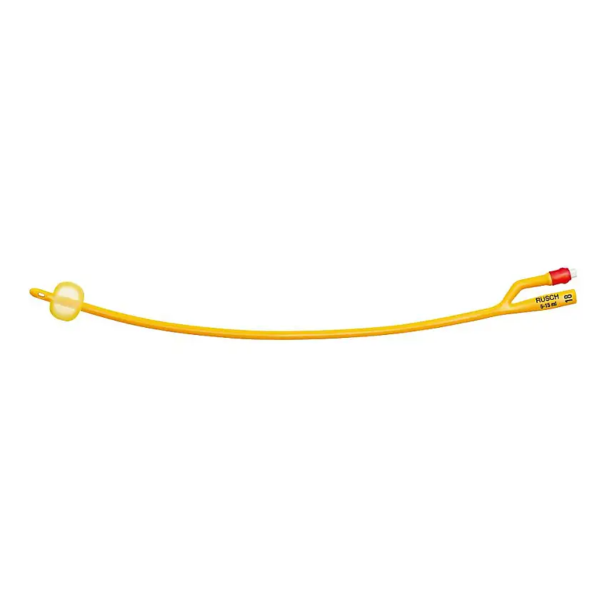 CATETERE FOLEY A MEDIA PERMANENZA RUSCH GOLD PLUS A 2 VIE IN SILKOLATEX LATTICE-SILICONE PER ADULTO CH16 LUNGHEZZA 40 CM PUNTA CILINDRICA A 2 FORI PALLONCINO 5-15 ML 1 PEZZO