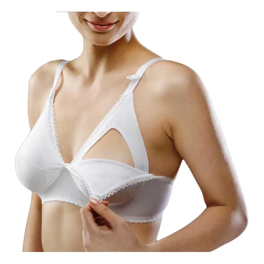 JOLIE MAMAN 2229 REGGISENO ALLATTAMENTO IN COTONE COPPE APRIBILI B BIANCO 5