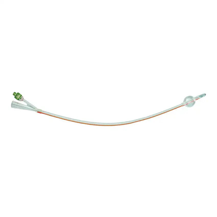 CATETERE FOLEY IN SILICONE TRASPARENTE A 2 VIE CON SCANALATURE LONGITUDINALI CON PALLONCINO 5-10ML DIAMETRO CH16 5,33MM LUNGHEZZA 40CM SAFETY COMFORT
