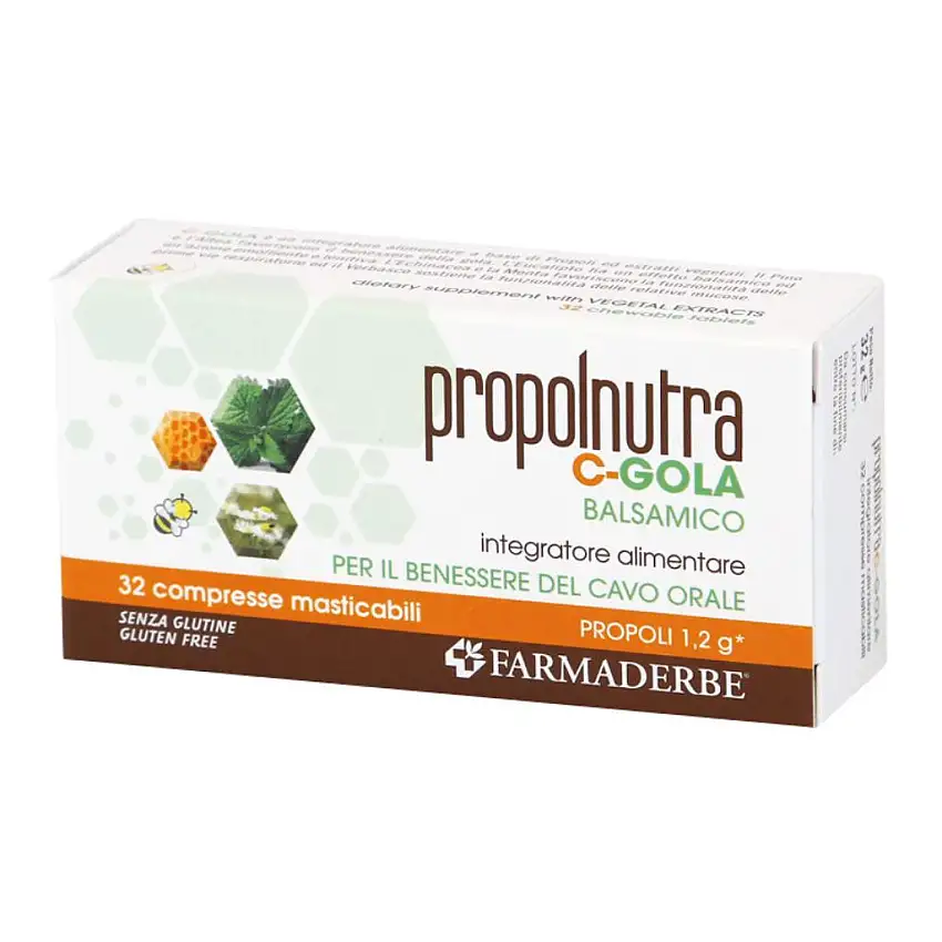 PROPOLNUTRA C GOLA BALSAMICO 32 COMPRESSE MASTICABILI