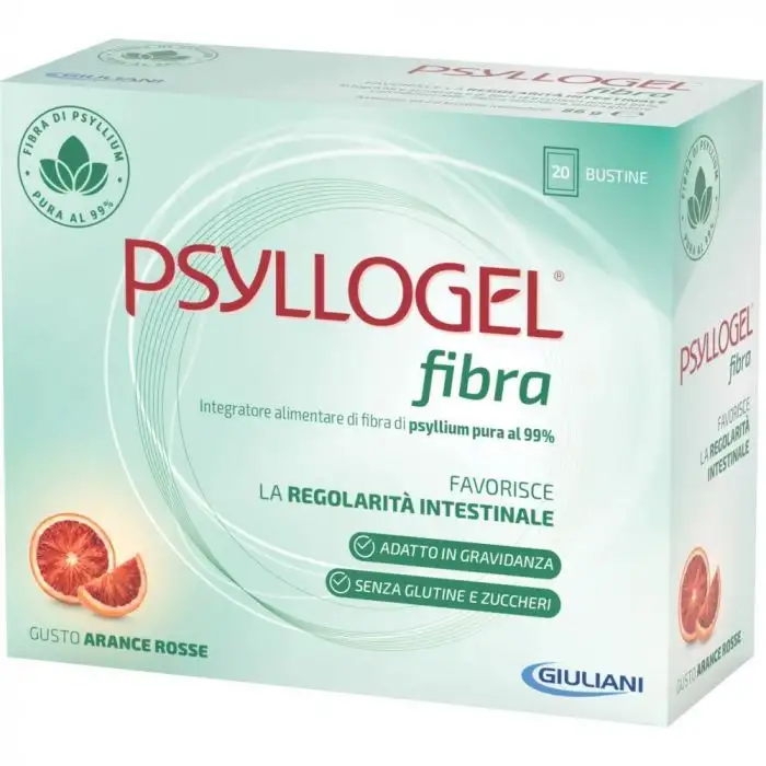 Psyllogel Fibra Integratore Intestinale Gusto Arancia Rossa 20 Bustine