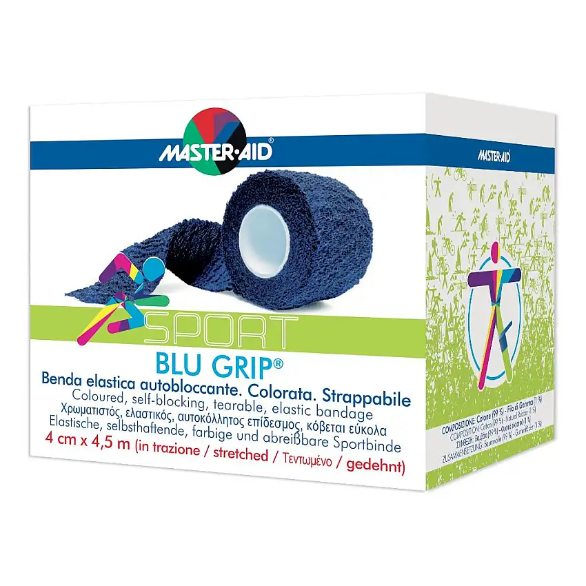 BENDA ELASTICA AUTOBLOCCANTE MASTER-AID SPORT BLUGRIP 4X4,5