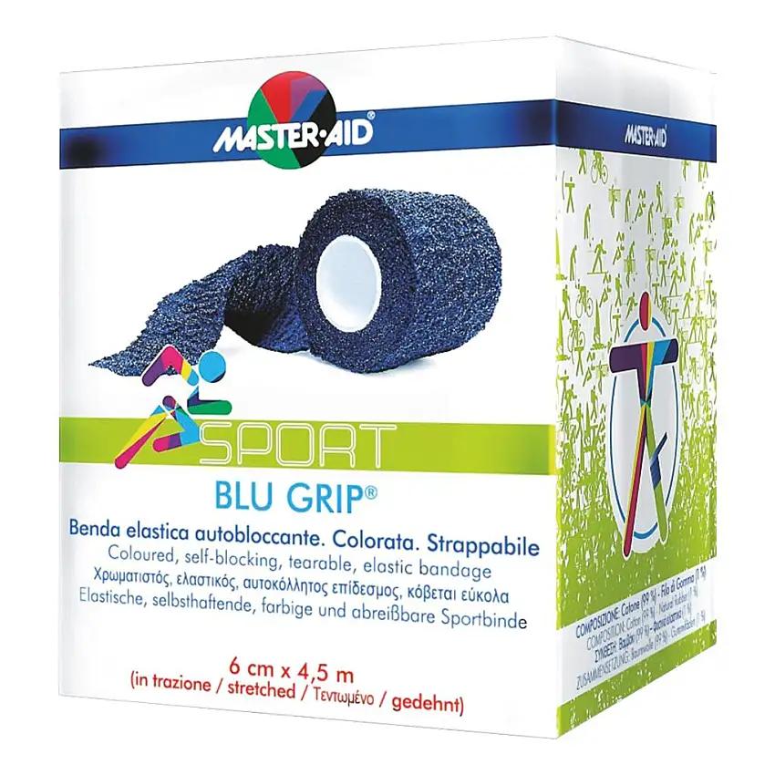 BENDA ELASTICA AUTOBLOCCANTE MASTER-AID BLUGRIP 6X4,5