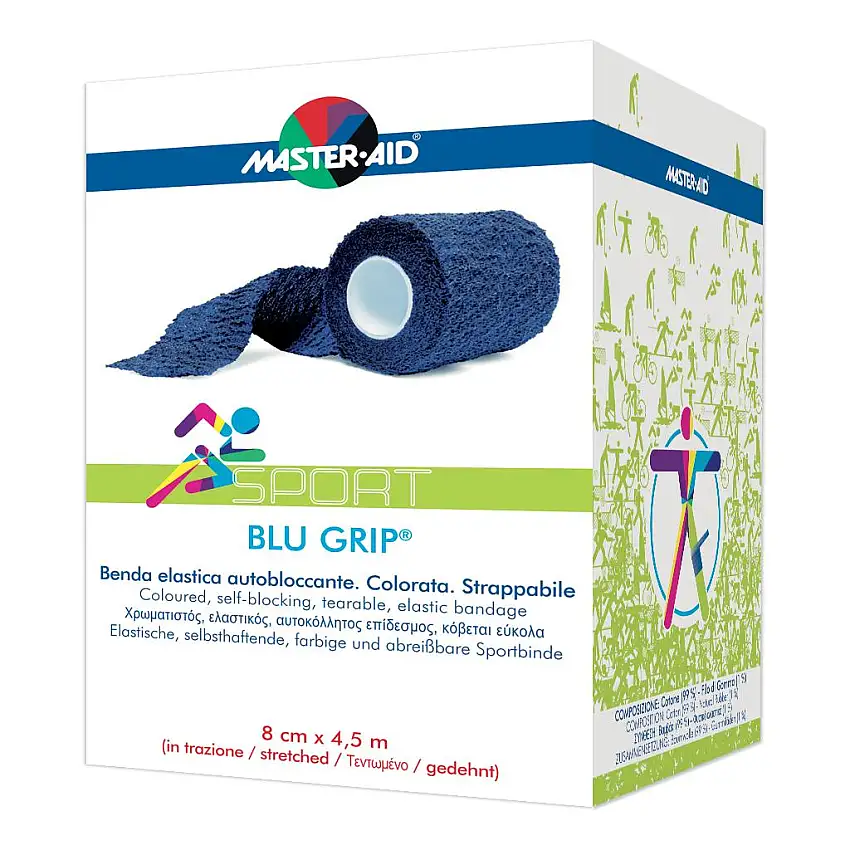 BENDA ELASTICA AUTOBLOCCANTE MASTER-AID BLUGRIP 8X4,5