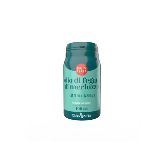Erba Vita Olio Di Fegato Di Merluzzo Integratore Ossa 100 Perle