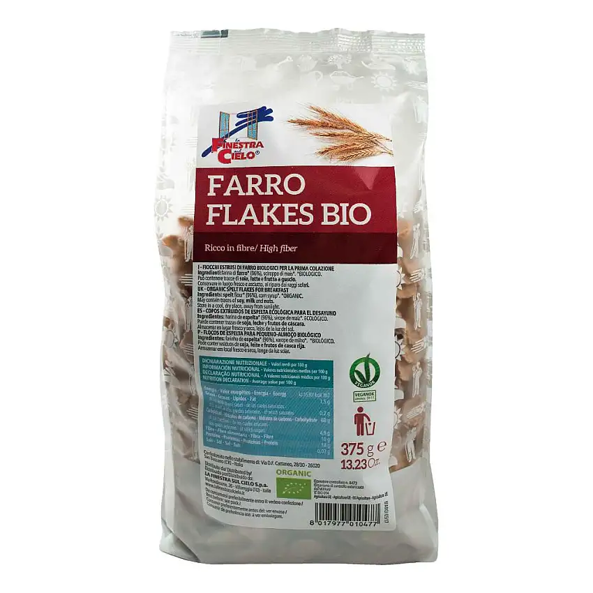FSC BIOFIBRE+ FARRO FLAKES BIO AD ALTO CONTENUTO DI FIBRA 375 G