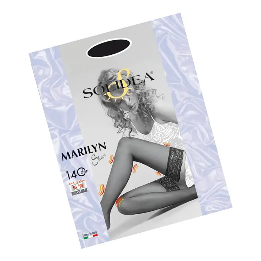 MARILYN 140 SHEER CALZA AUTOREGGENTE BLU SCURO 3