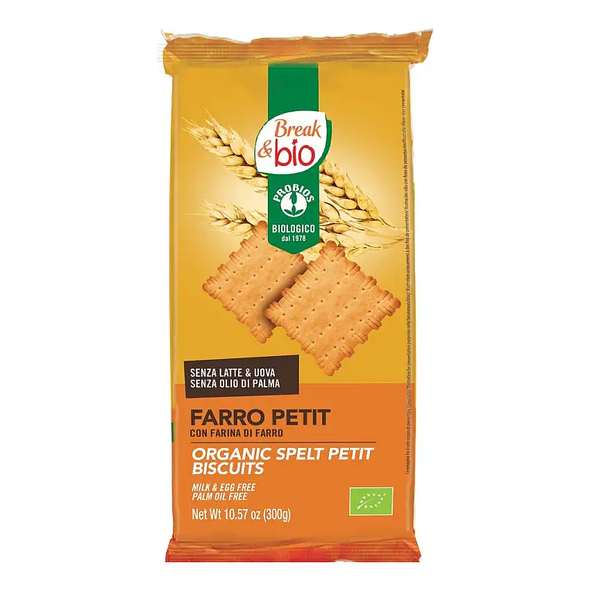 BREAK & BIO BISCOTTI FARRO PETIT 100% 300 G SENZA UOVA