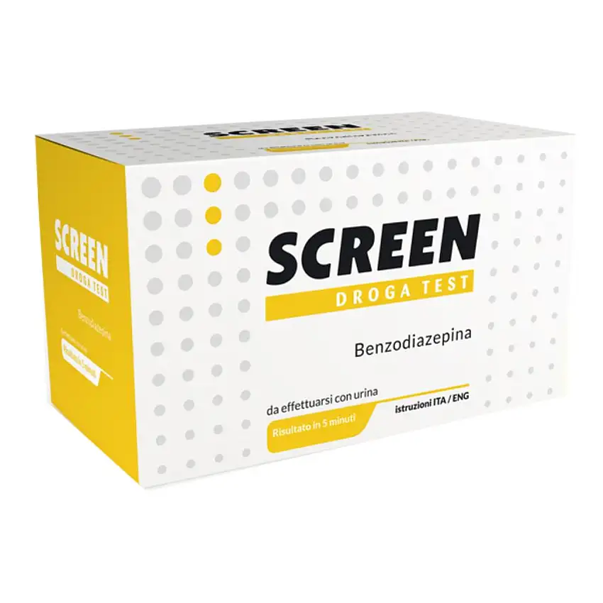 SCREEN DROGA TEST BENZODIAZEPINE TEST ANTIDROGA CON CONTENITORE URINA