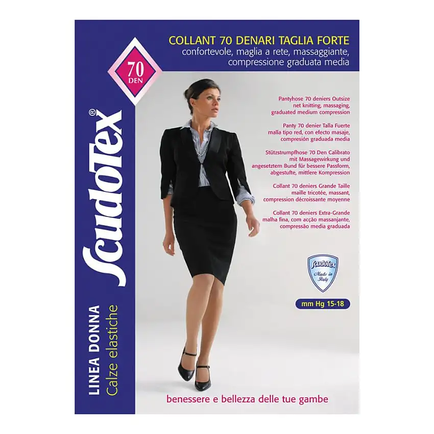 SCUDOTEX COLLANT 70 CLASSIC TAGLIA FORTE NERO5