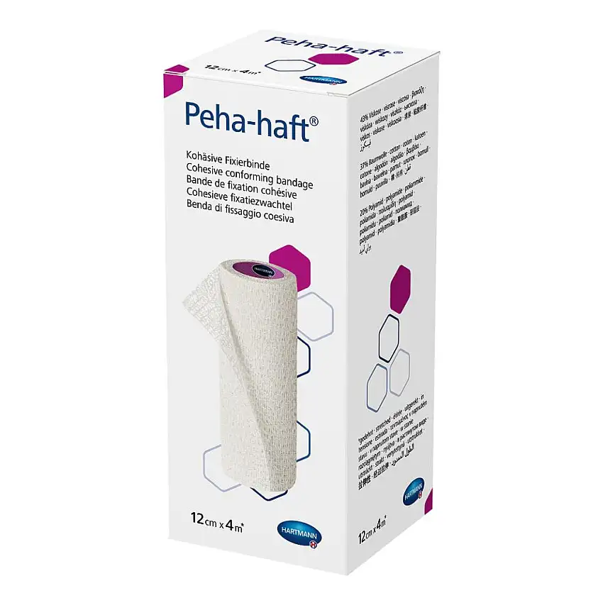 PEHA-HAFT BENDA ELASTICA AUTOADESIVA DI FISSAGGIO ESTENSIBILITA' 100% M4X12CM 1 PEZZO
