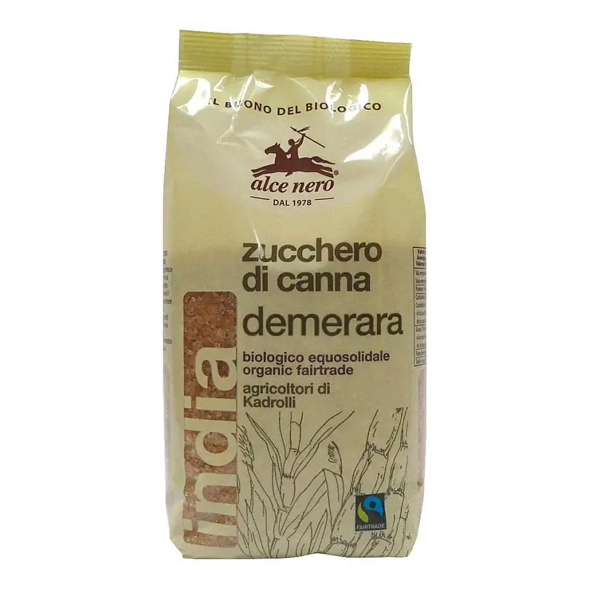 ZUCCHERO DI CANNA DEMERARA BIO INDIA FAIRTRADE 500 G